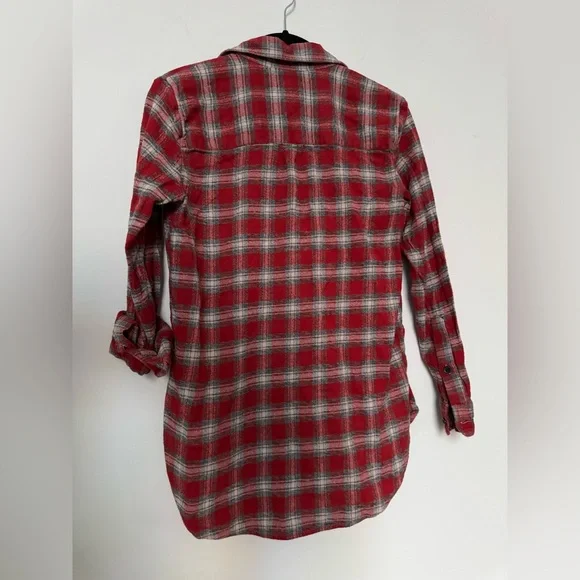 Madewell Red Plaid Button Up Shirt - Picture 4 of 4